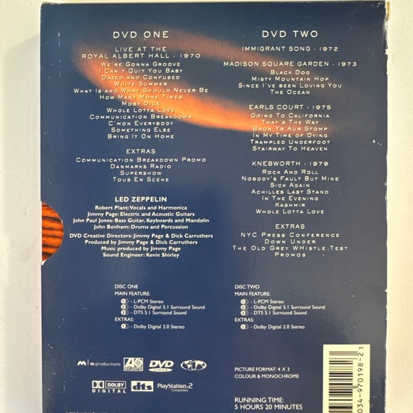 Led Zeppelin Live DVD Box Set (2 Discs, 2003) Pre-owned - Picture 2 of 10